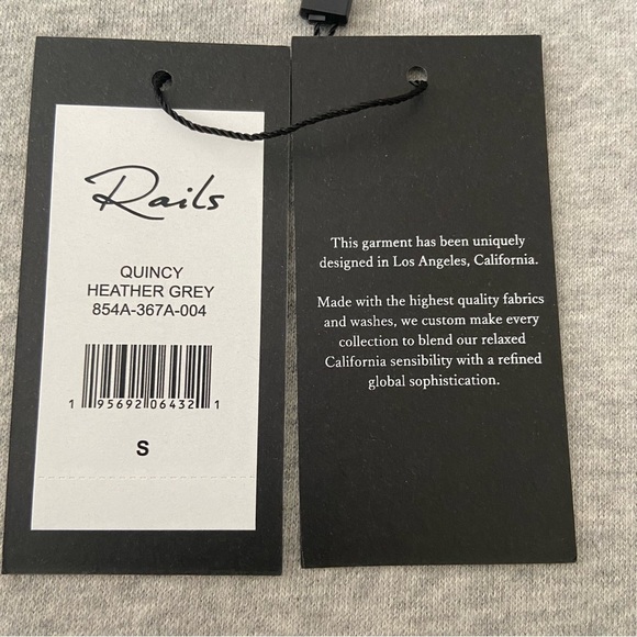 RAILS Quincy Cutout Sweatshirt in Heather grey colour - Size Small and Large - Picture 9 of 13